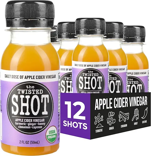 The Twisted Shot 12-pack of 2oz organic ACV shots